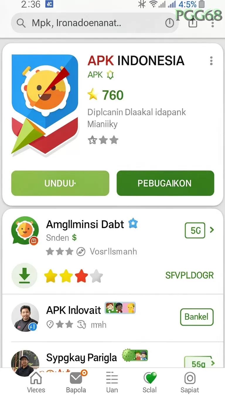 Cuplikan layar APINAGA — halaman utama